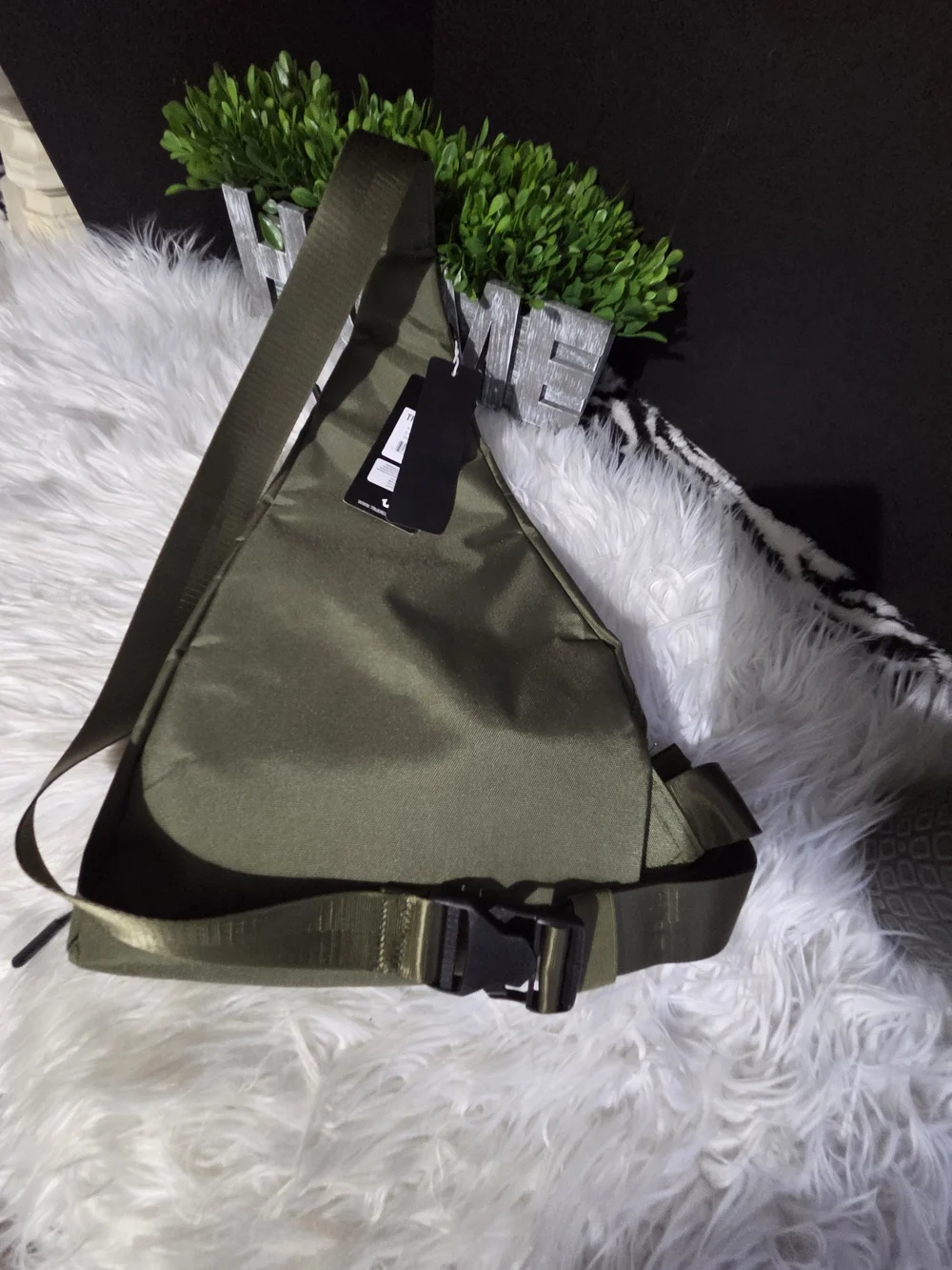 NEW True Religion Olive Green Tactical Sling Bag Single-strap Crossbody. Unisex
